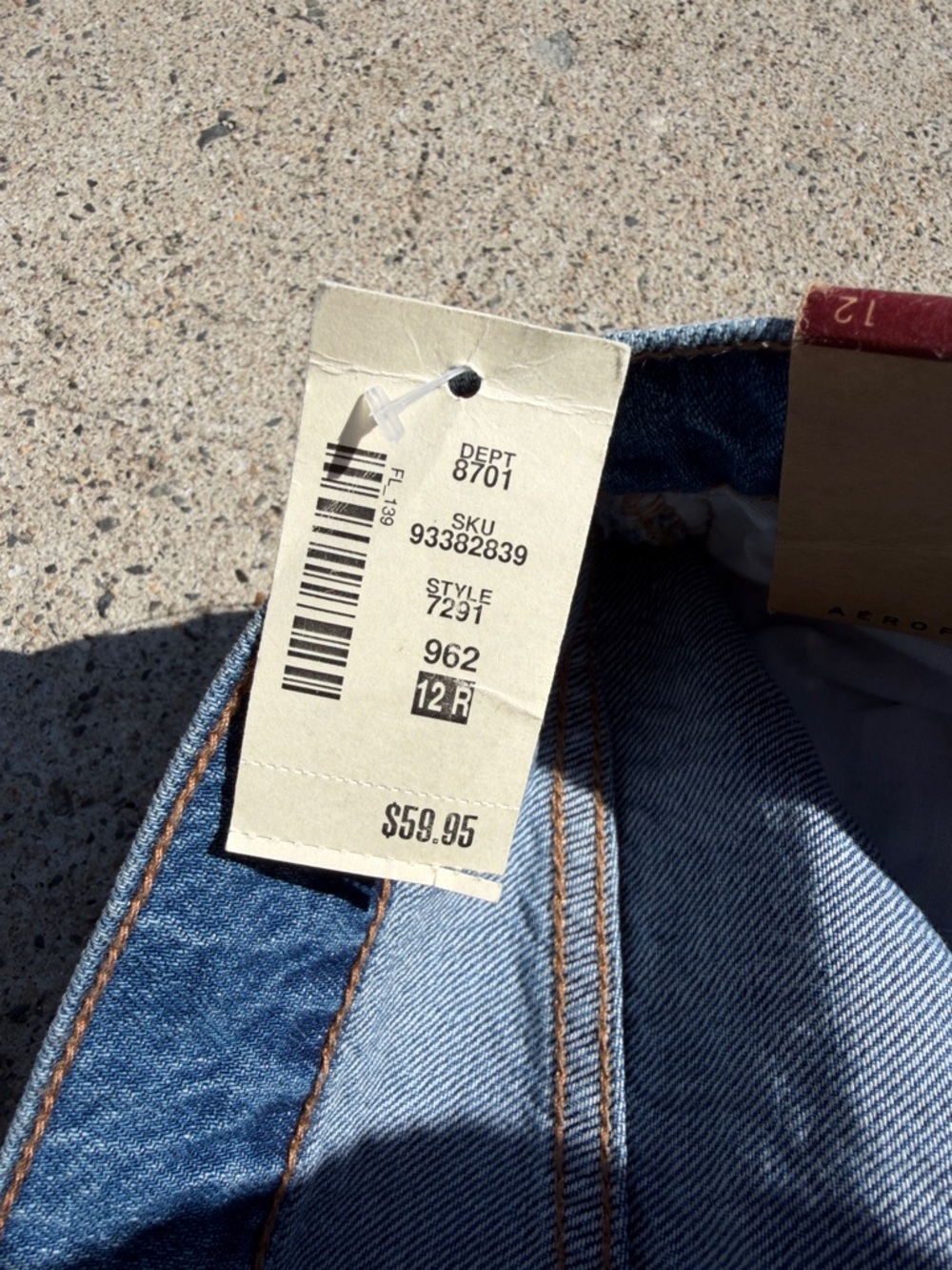 AERO Distressed Blue Ripped Jeans - Picture 9 of 9